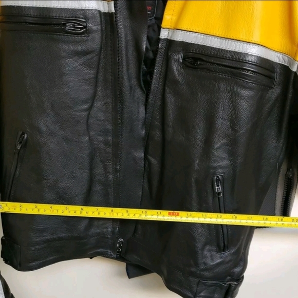 Pro-Rider Premium Leather Motorcycle Jacket Thinsulate Liner Removable Mens 50. - Picture 11 of 12